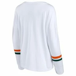 Women's Fanatics Branded White Miami Hurricanes Retro Power Striped Long Sleeve T-Shirt 5 Women's Fanatics Branded White Miami Hurricanes Retro Power Striped Long Sleeve T-Shirt -Metaverse shop unnamed file 26497
