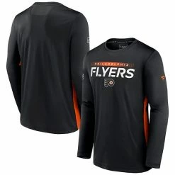 Men's Fanatics Branded Black Philadelphia Flyers Authentic Pro Rink Performance Long Sleeve T-Shirt -Metaverse shop unnamed file 2660