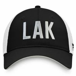 Women's Fanatics Branded Black/White Los Angeles Kings Iconic Trucker Adjustable Hat -Metaverse shop unnamed file 26609