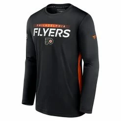 Men's Fanatics Branded Black Philadelphia Flyers Authentic Pro Rink Performance Long Sleeve T-Shirt -Metaverse shop unnamed file 2661