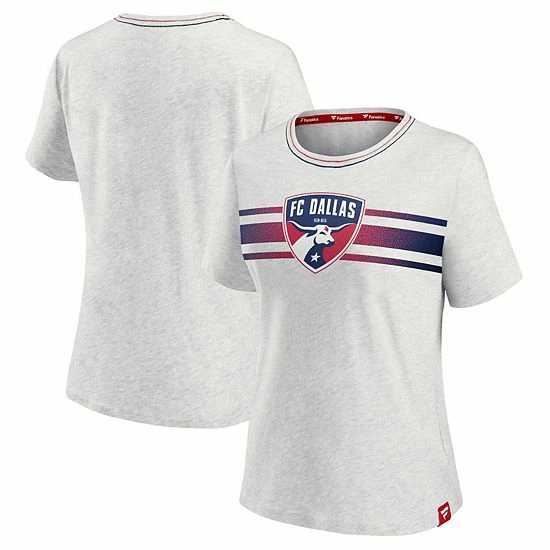 Women's Fanatics Branded Heathered Gray FC Dallas High Hip Graphic T-Shirt 3 Women's Fanatics Branded Heathered Gray FC Dallas High Hip Graphic T-Shirt