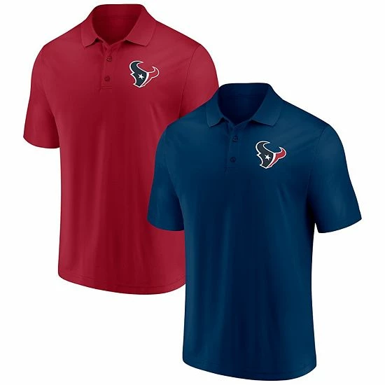 Men's Fanatics Branded Navy/Red Houston Texans Home And Away 2-Pack Polo Set 4 Men's Fanatics Branded Navy/Red Houston Texans Home And Away 2-Pack Polo Set - Image 2