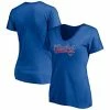 Women's Fanatics Branded Royal Chicago Cubs Steppin Up V-Neck T-Shirt