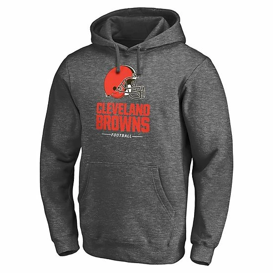 Men's Fanatics Branded Heathered Charcoal Cleveland Browns Big & Tall Team Lockup Pullover Hoodie 4 Men's Fanatics Branded Heathered Charcoal Cleveland Browns Big & Tall Team Lockup Pullover Hoodie - Image 2