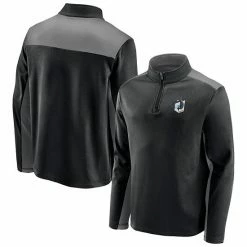 Men's Fanatics Branded Black Minnesota United FC Primary Logo 1/4-Zip Fleece Jacket
