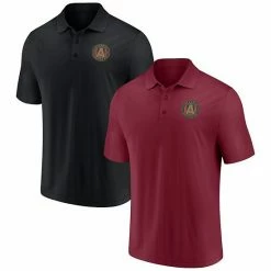 Men's Fanatics Branded Red/Black Atlanta United FC Primary Logo Two-Pack Polo Set -Metaverse shop unnamed file 26741