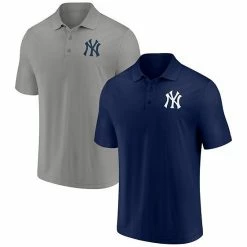 Men's Fanatics Branded Navy/Gray New York Yankees Primary Logo Polo Combo Set -Metaverse shop unnamed file 26746