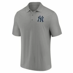 Men's Fanatics Branded Navy/Gray New York Yankees Primary Logo Polo Combo Set -Metaverse shop unnamed file 26749