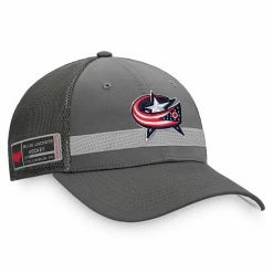 Men's Fanatics Branded Charcoal Columbus Blue Jackets Home Ice Snapback Hat