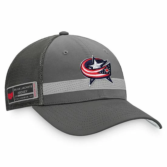Men's Fanatics Branded Charcoal Columbus Blue Jackets Home Ice Snapback Hat 3 Men's Fanatics Branded Charcoal Columbus Blue Jackets Home Ice Snapback Hat