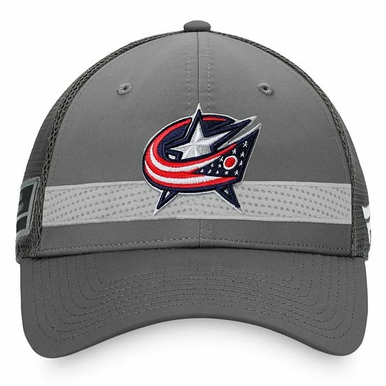 Men's Fanatics Branded Charcoal Columbus Blue Jackets Home Ice Snapback Hat 5 Men's Fanatics Branded Charcoal Columbus Blue Jackets Home Ice Snapback Hat - Image 3