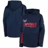 Youth Fanatics Branded Navy Washington Capitals Authentic Pro Raglan Pullover Hoodie