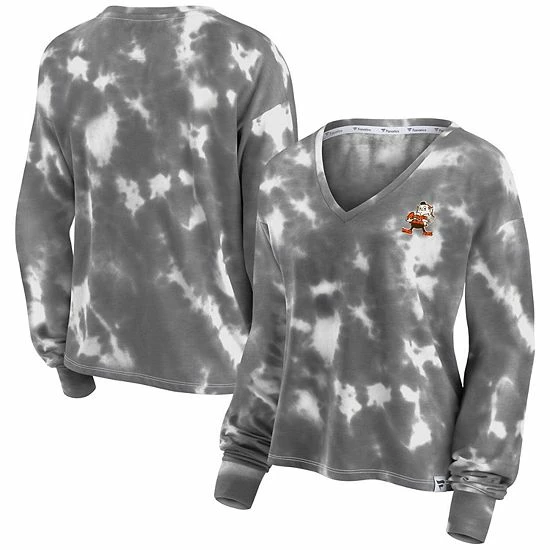 Women's Fanatics Branded White/Gray Cleveland Browns Sport Resort Tie-Dye V-Neck Long Sleeve T-Shirt Women's Fanatics Branded White/Gray Cleveland Browns Sport Resort Tie-Dye V-Neck Long Sleeve T-Shirt -Metaverse shop unnamed file 26797
