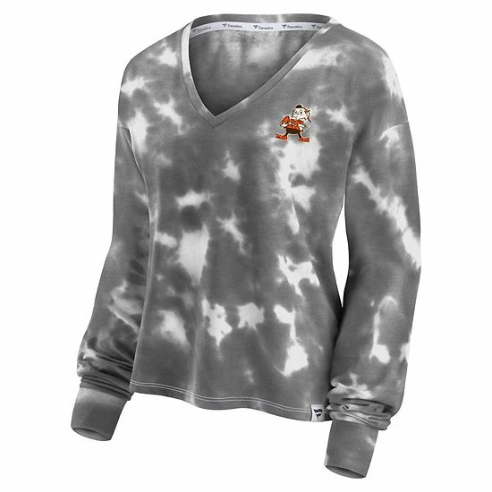 Women's Fanatics Branded White/Gray Cleveland Browns Sport Resort Tie-Dye V-Neck Long Sleeve T-Shirt Women's Fanatics Branded White/Gray Cleveland Browns Sport Resort Tie-Dye V-Neck Long Sleeve T-Shirt -Metaverse shop unnamed file 26799