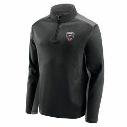 Men's Fanatics Branded Black D.C. United Primary Logo 1/4-Zip Fleece Jacket -Metaverse shop unnamed file 26811