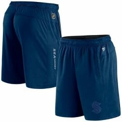 Men's Fanatics Branded Navy Seattle Kraken Authentic Pro Travel And Training Shorts