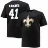 Men's Fanatics Branded Alvin Kamara Black New Orleans Saints Big & Tall Player Name & Number T-Shirt