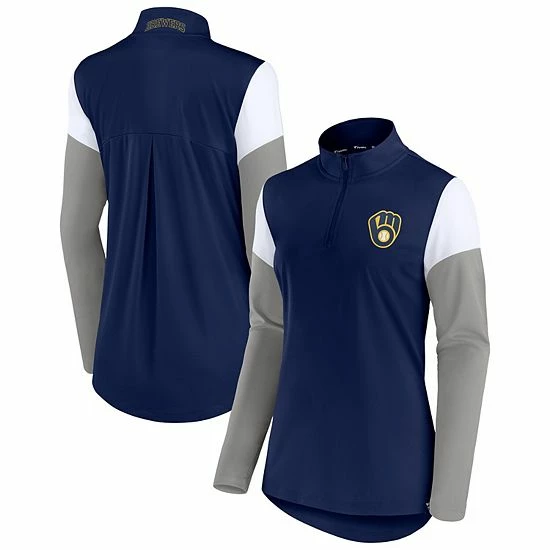 Women's Fanatics Branded Navy/Gray Milwaukee Brewers Authentic Fleece Quarter-Zip Jacket Women's Fanatics Branded Navy/Gray Milwaukee Brewers Authentic Fleece Quarter-Zip Jacket -Metaverse shop unnamed file 26836