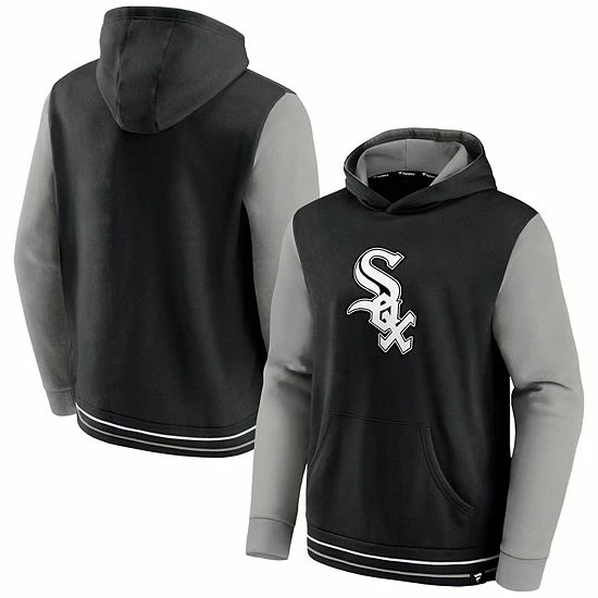 Men's Fanatics Branded Black/Gray Chicago White Sox Last Whistle Pullover Hoodie Men's Fanatics Branded Black/Gray Chicago White Sox Last Whistle Pullover Hoodie -Metaverse shop unnamed file 26840