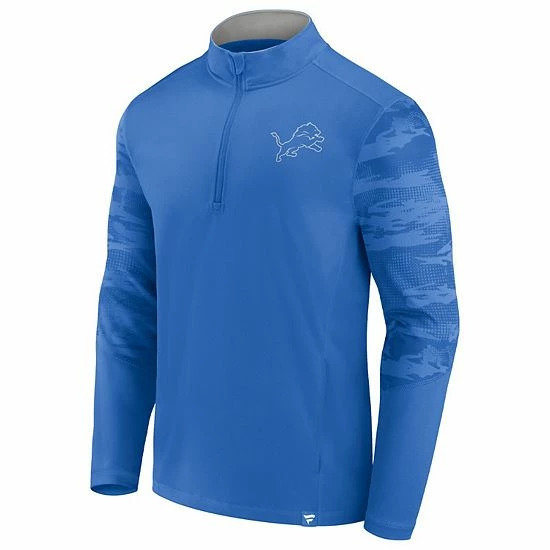 Men's Fanatics Branded Blue Detroit Lions Ringer Quarter-Zip Jacket Men's Fanatics Branded Blue Detroit Lions Ringer Quarter-Zip Jacket -Metaverse shop unnamed file 26858