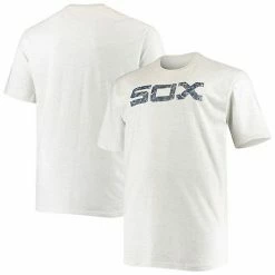 Men's Fanatics Branded Heathered Oatmeal Chicago White Sox Big & Tall Cooperstown Collection Arch T-Shirt -Metaverse shop unnamed file 26865