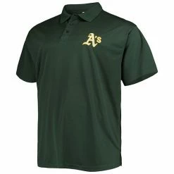 Men's Fanatics Branded Green Oakland Athletics Big & Tall Solid Birdseye Polo -Metaverse shop unnamed file 26870