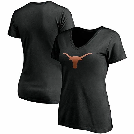 Women's Fanatics Branded Black Texas Longhorns Primary Logo V-Neck T-Shirt Women's Fanatics Branded Black Texas Longhorns Primary Logo V-Neck T-Shirt -Metaverse shop unnamed file 26921