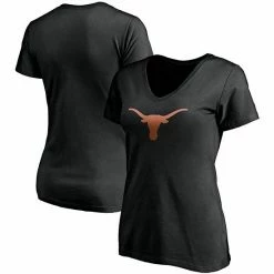 Women's Fanatics Branded Black Texas Longhorns Primary Logo V-Neck T-Shirt 3 Women's Fanatics Branded Black Texas Longhorns Primary Logo V-Neck T-Shirt -Metaverse shop unnamed file 26922