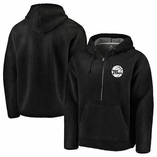 Men's Fanatics Branded Black Philadelphia 76ers Sherpa Half-Zip Hoodie Men's Fanatics Branded Black Philadelphia 76ers Sherpa Half-Zip Hoodie -Metaverse shop unnamed file 26929