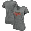 Women's Fanatics Branded Heathered Gray Cleveland Browns Hometown Tri-Blend V-Neck T-Shirt -Metaverse shop unnamed file 26986