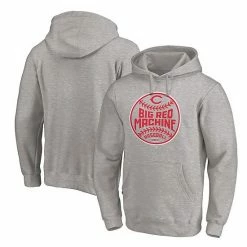 Men's Fanatics Branded Heathered Gray Cincinnati Reds Big Red Machine Hometown Pullover Hoodie -Metaverse shop unnamed file 27003