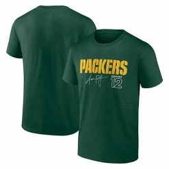 Men's Fanatics Branded Aaron Rodgers Green Green Bay Packers Name & Number Team T-Shirt
