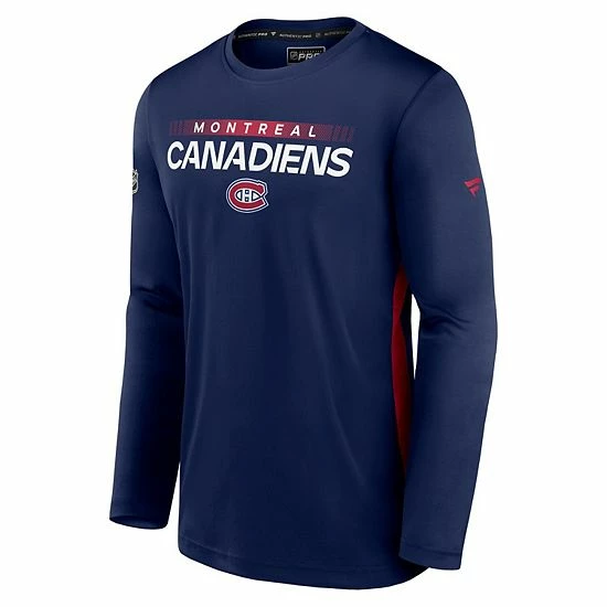 Men's Fanatics Branded Navy Montreal Canadiens Authentic Pro Rink Performance Long Sleeve T-Shirt 5 Men's Fanatics Branded Navy Montreal Canadiens Authentic Pro Rink Performance Long Sleeve T-Shirt - Image 3