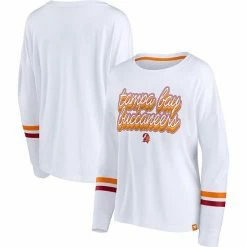Women's Fanatics Branded White Tampa Bay Buccaneers Retro Power Long Sleeve T-Shirt