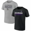 Men's Fanatics Branded Black/Heathered Gray Colorado Rockies Parent T-Shirt Combo Pack -Metaverse shop unnamed file 27115