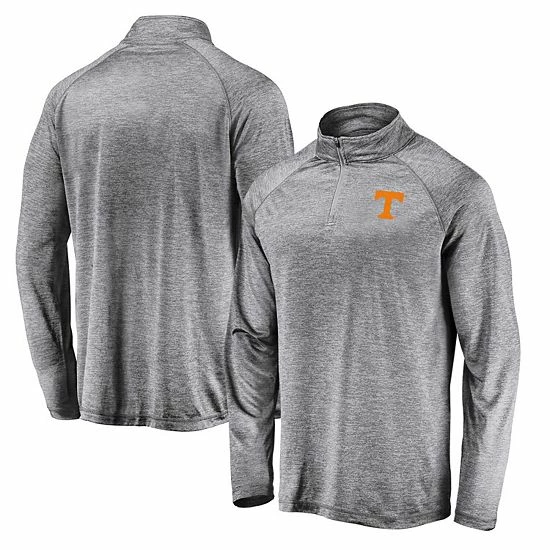 Men's Fanatics Branded Gray Tennessee Volunteers Striated Raglan Quarter-Zip Jacket Men's Fanatics Branded Gray Tennessee Volunteers Striated Raglan Quarter-Zip Jacket -Metaverse shop unnamed file 2712
