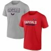Men's Fanatics Branded Red/Heathered Gray Washington Capitals Parent 2-Pack T-Shirt Set -Metaverse shop unnamed file 27125