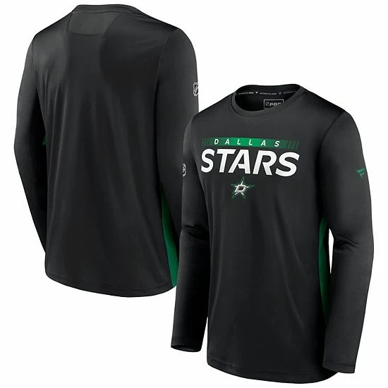 Men's Fanatics Branded Black Dallas Stars Authentic Pro Rink Performance Long Sleeve T-Shirt 4 Men's Fanatics Branded Black Dallas Stars Authentic Pro Rink Performance Long Sleeve T-Shirt - Image 2