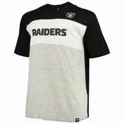 Men's Fanatics Branded Black/Heathered Gray Las Vegas Raiders Big & Tall Color Block T-Shirt 4 Men's Fanatics Branded Black/Heathered Gray Las Vegas Raiders Big & Tall Color Block T-Shirt -Metaverse shop unnamed file 27252