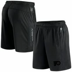 Men's Fanatics Branded Black Philadelphia Flyers Authentic Pro Travel And Training Shorts