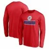Men's Fanatics Branded Red LA Clippers Team Arc Knockout Long Sleeve T-Shirt -Metaverse shop unnamed file 27298