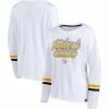 Women's Fanatics Branded White Pittsburgh Steelers Retro Power Long Sleeve T-Shirt