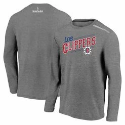 Men's Fanatics Branded Heather Charcoal LA Clippers 2021 Noches Éne-Bé-A Authentic Shooting Long Sleeve T-Shirt -Metaverse shop unnamed file 27387