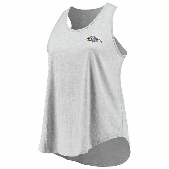 Women's Fanatics Branded Gray Baltimore Ravens Plus Size Racerback Scoop Neck Tank Top Women's Fanatics Branded Gray Baltimore Ravens Plus Size Racerback Scoop Neck Tank Top -Metaverse shop unnamed file 27399