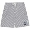 Men's Fanatics Branded White/Navy Chicago Cubs Big & Tall Historic Logo Pinstripe Shorts