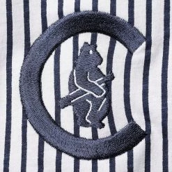 Men's Fanatics Branded White/Navy Chicago Cubs Big & Tall Historic Logo Pinstripe Shorts -Metaverse shop unnamed file 27403