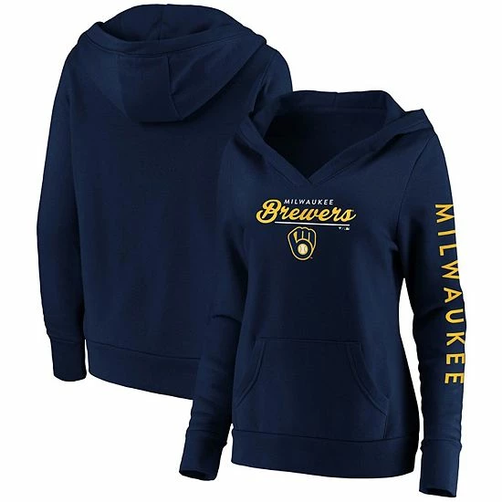Women's Fanatics Branded Navy Milwaukee Brewers Core High Class Crossover Pullover Hoodie Women's Fanatics Branded Navy Milwaukee Brewers Core High Class Crossover Pullover Hoodie -Metaverse shop unnamed file 27421