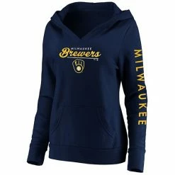 Women's Fanatics Branded Navy Milwaukee Brewers Core High Class Crossover Pullover Hoodie 4 Women's Fanatics Branded Navy Milwaukee Brewers Core High Class Crossover Pullover Hoodie -Metaverse shop unnamed file 27422