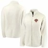 Women's Fanatics Branded Cream New York Knicks Sherpa Full-Zip Jacket