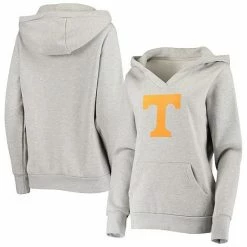 Women's Fanatics Branded Heather Gray Tennessee Volunteers Primary Logo V-Neck Pullover Hoodie 3 Women's Fanatics Branded Heather Gray Tennessee Volunteers Primary Logo V-Neck Pullover Hoodie -Metaverse shop unnamed file 27468